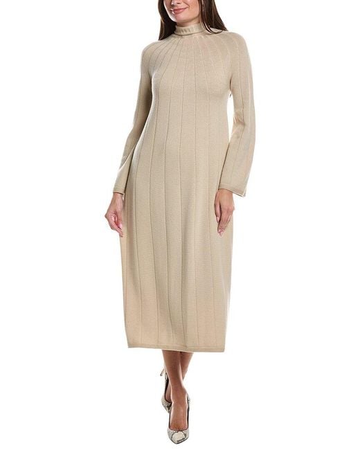 Max Mara Natural Cile Knit Wool Dress