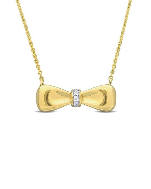 Rina Limor Metallic 10k 0.02 Ct. Tw. Diamond Statement Necklace