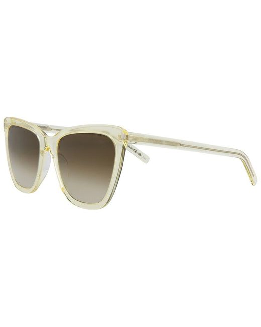 Saint Laurent White 55mm Sunglasses