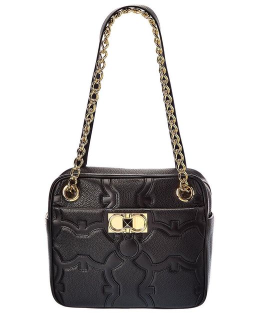 Ferragamo Iconic Leather Crossbody in Black Lyst Canada