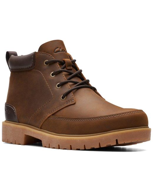 Clarks Brown Rossdale Mid Leather Boot for men