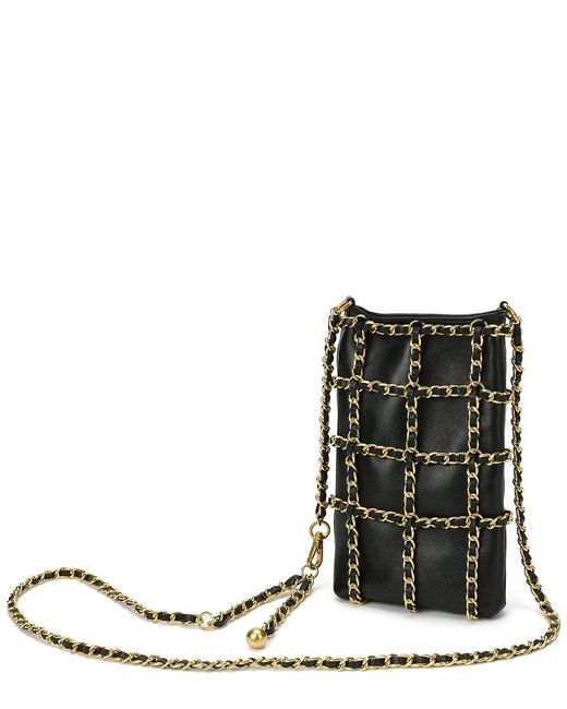 Tiffany & Fred Paris Black Leather Crossbody
