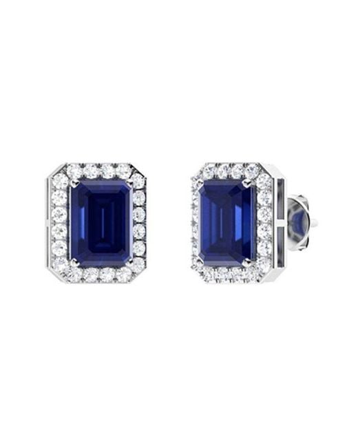 Forever Creations USA Inc. Blue Signature Collection 14k 1.00 Ct. Tw. Diamond & Sapphire Studs