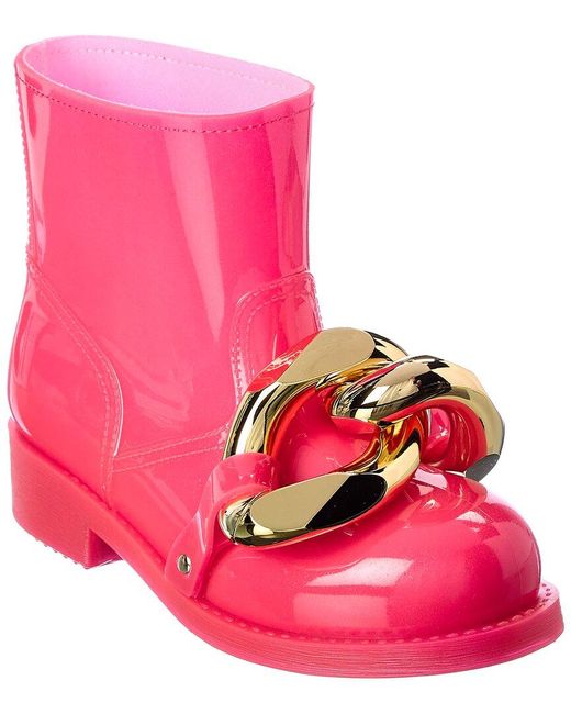 J.W. Anderson Pink Chain Rubber Boot