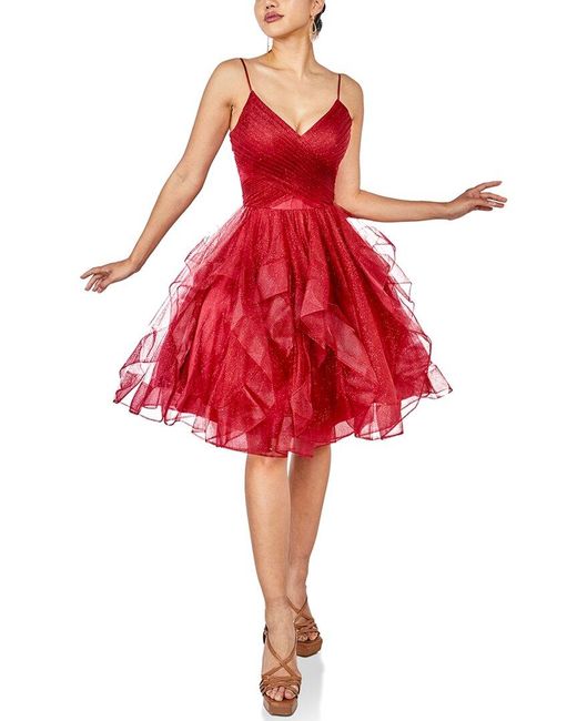 Terani Red Mini Dress