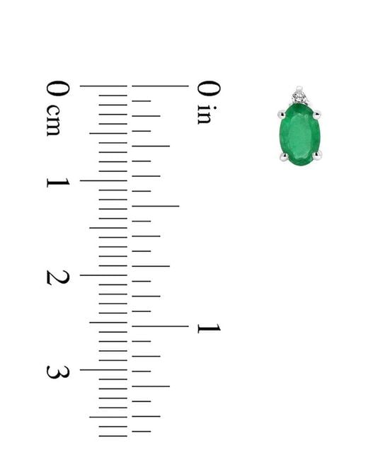 LEVARON Green 14K 0.62 Ct. Tw. Diamond & Emerald Studs
