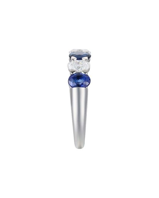 Gregg Ruth Blue 14K 2.63 Ct. Tw. Diamond & Sapphire Band