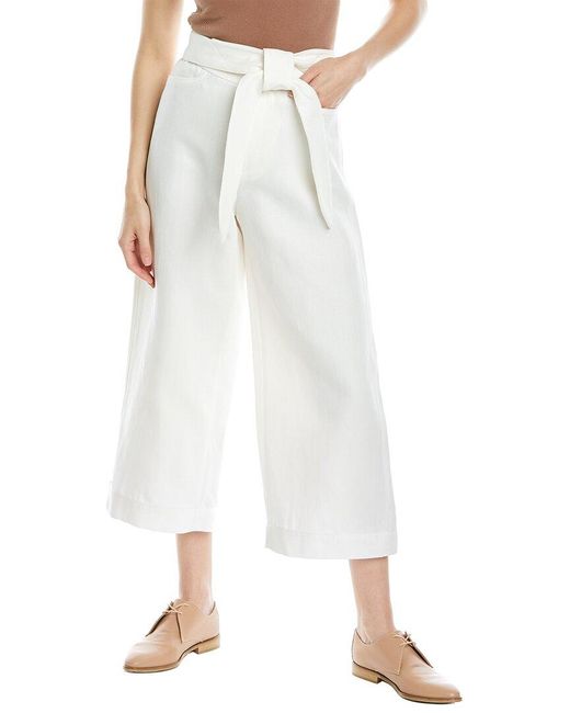 vince tie front crop wide pant