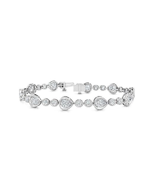 Lab Grown Diamonds White 14K 5.14 Ct. Tw. Lab-Grown Diamond Tennis Bracelet