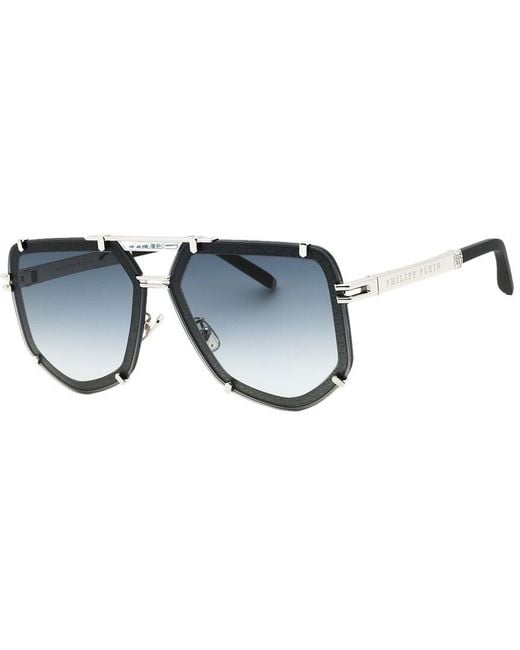 Philipp Plein Blue Roberto Cavalli Legacy 66Mm Sunglasses