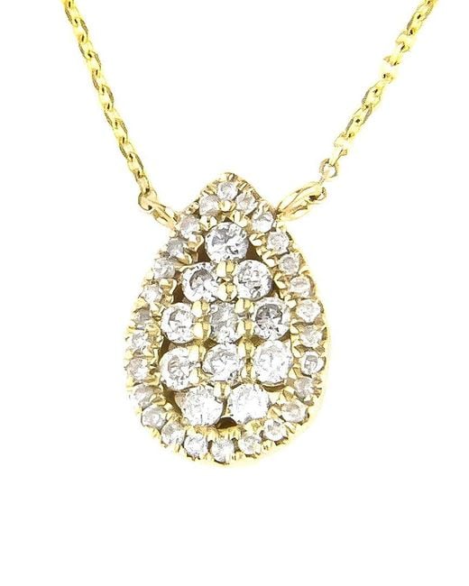 Diamond Select Cuts Metallic 14k 0.25 Ct. Tw. Diamond Necklace
