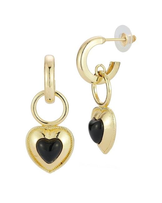Sphera Milano Metallic Plated Heart Earrings