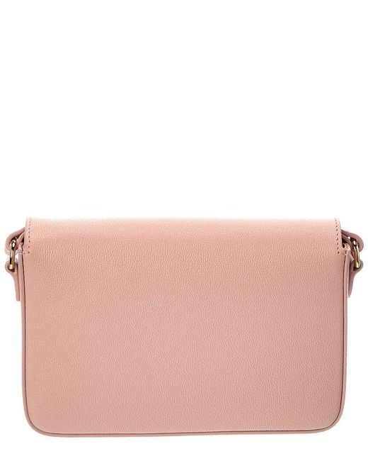 Burberry Pink Check Canvas & Leather Crossbody