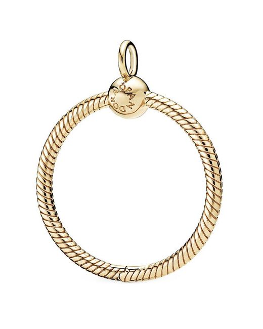 Pandora Metallic Moments 14k Gold Plated Medium O Pendant