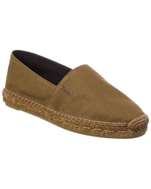 Saint Laurent Brown Gabardine Espadrille