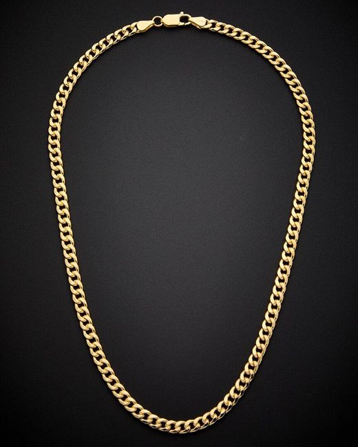 Italian Gold Black Fremada 14k Miami Cuban Link Necklace