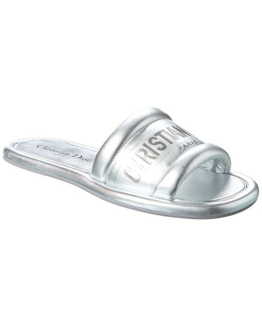 Dior White Every-d Leather Slide