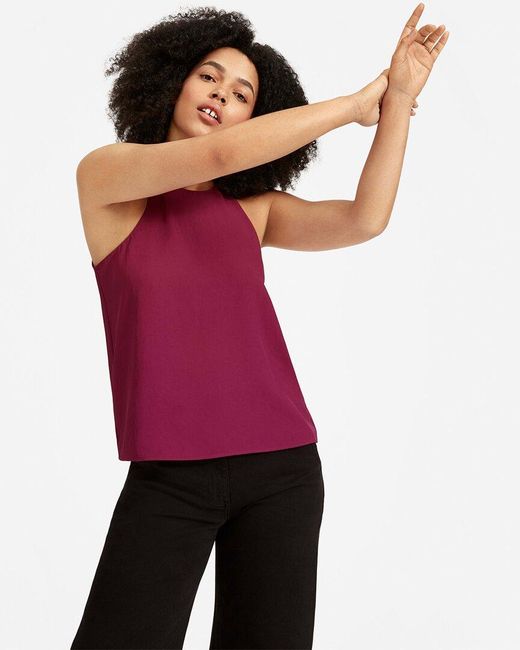 Everlane Red The Japanese Goweave High-neck Tank
