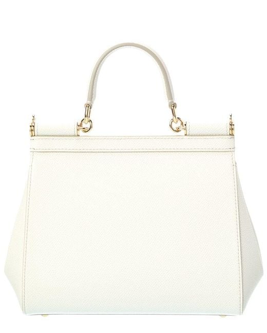 Dolce & Gabbana Natural Sicily Small Leather Satchel