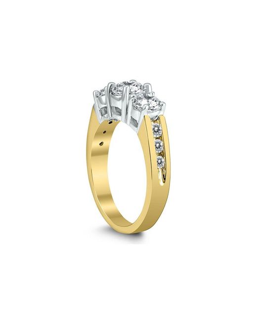 True Diamond White 14K Two-Tone 1.96 Ct. Tw. Diamond Ring