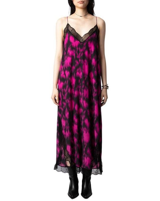Zadig & Voltaire Purple Ristyl Xray Silk Dress