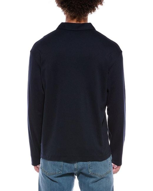 Theory Blue Relaxed Polo Shirt for men