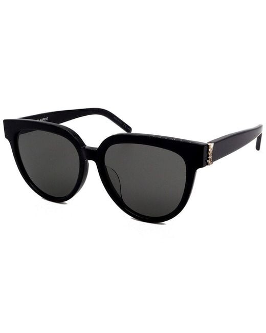 Saint Laurent Black Slm28F 55Mm Sunglasses