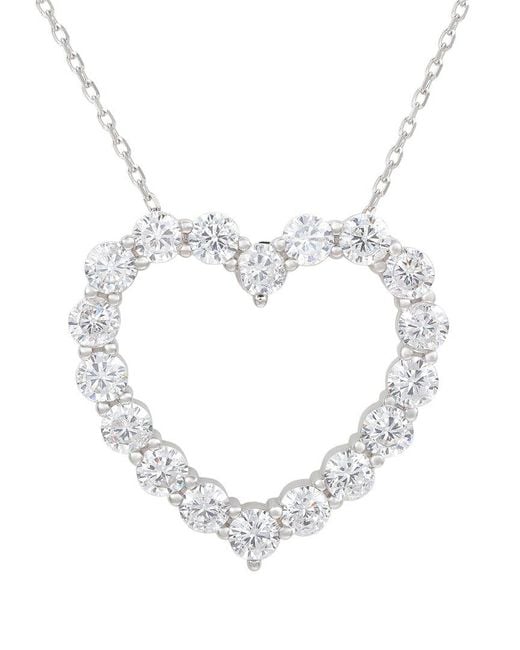 Suzy Levian CZ Jewelry Metallic Suzy Levian Silver Cz Pendant