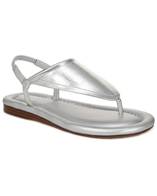 Franco Sarto White Jocelyn Open Toe Thong Slingback Sandals
