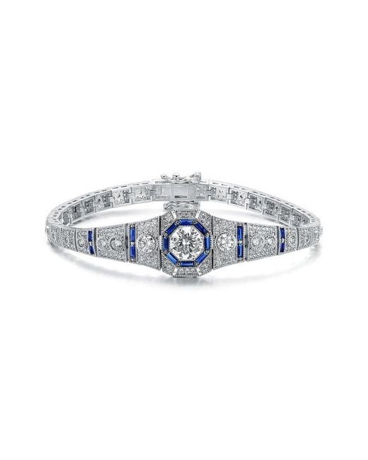 Genevive Jewelry White Silver Bracelet