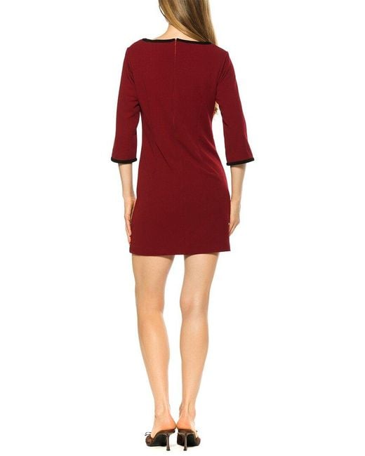 Alexia Admor Red Liora Boatneck Shift Dress