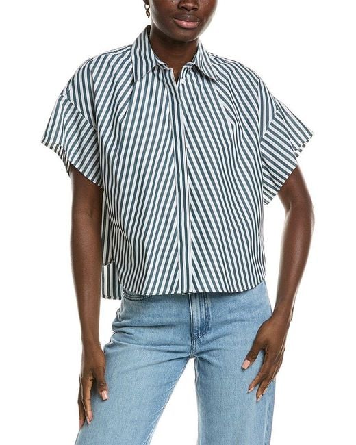 Rag & Bone Blue Maura Stripe Shirt