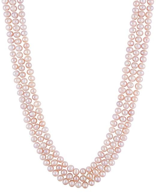 Splendid Pink 7-8mm Pearl 80in Endless Necklace