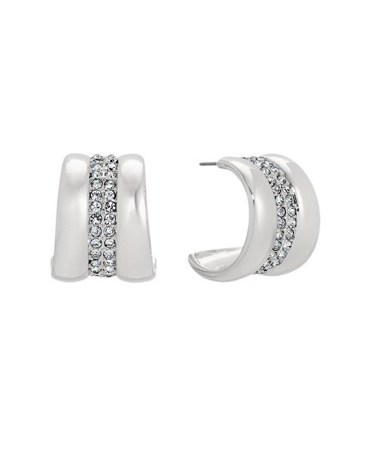 Ettika Metallic Plated Hoop Earrings