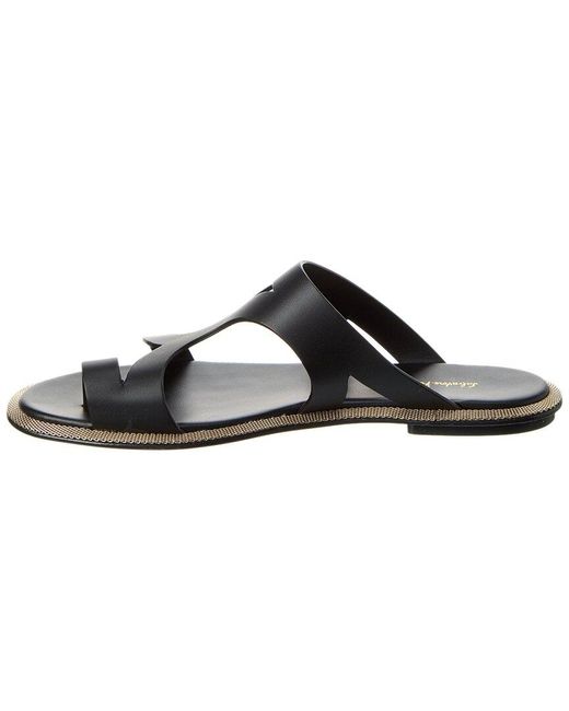 Ferragamo Black Marilu Leather Sandal