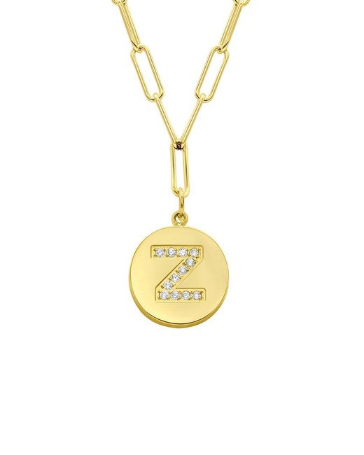 Adornia Metallic 14k Plated Initial Necklace