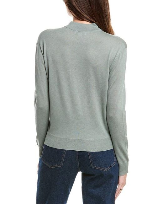 Vince Gray Wool Mock Pullover