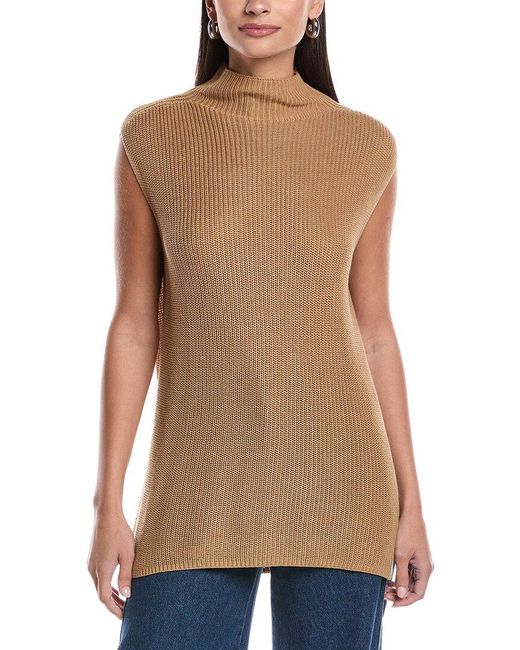 Bella Dahl Natural Mock Neck Sweater Vest