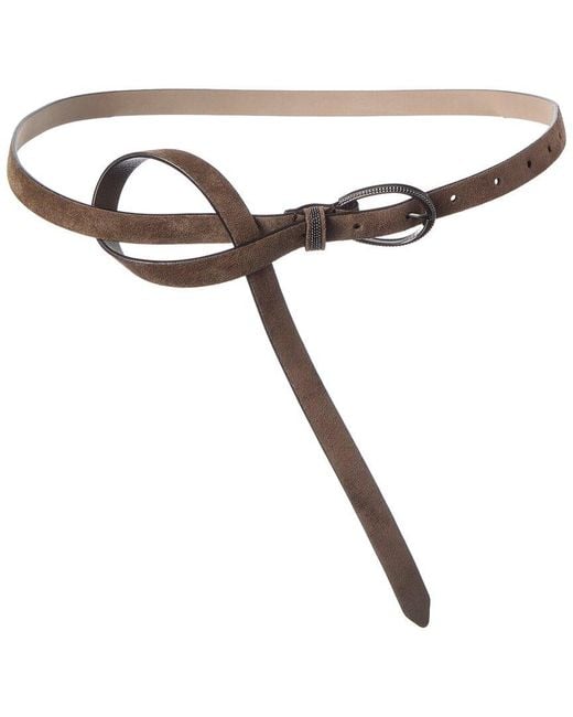 Brunello Cucinelli Natural Suede Belt