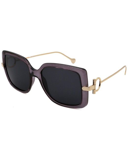 Ferragamo Black Sf913s 55mm Sunglasses