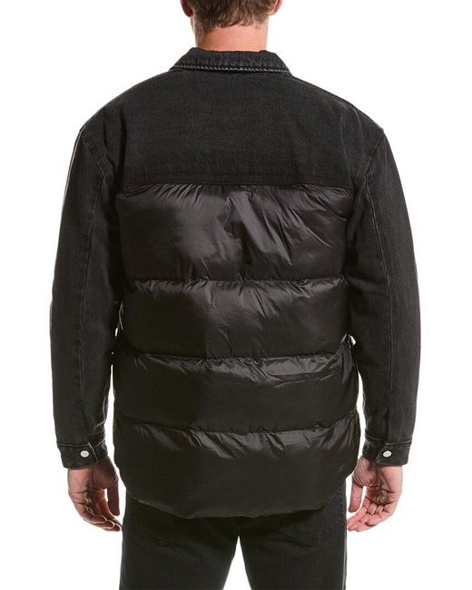 FRAME Black Padded Mix Jacket for men