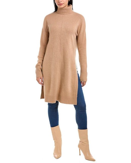 NAADAM CASHMERE Naadam Turtleneck Cashmere Sweaterdress in Brown (Blue ...