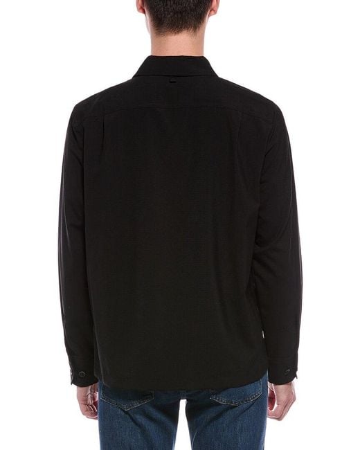 Rag & Bone Black Hyde Ripstop Wool-Blend Shirt Jacket for men