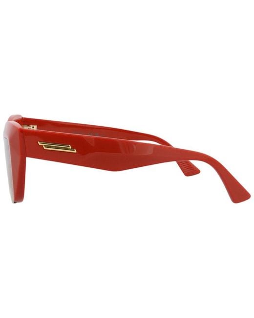 Bottega Veneta Red 52Mm Sunglasses