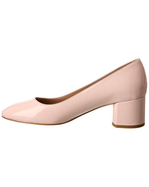 Stuart Weitzman Pink Bridget 50 Block Patent Pump