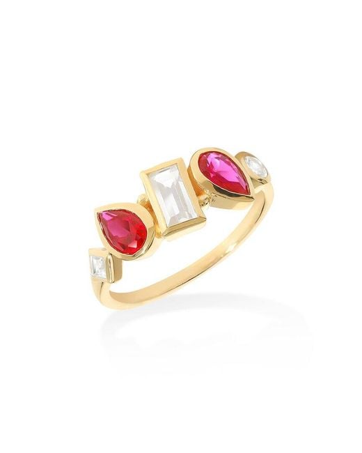 TIRAMISU White 14K Over 1.80 Ct. Tw. Lab-Grown Gemstone Solitaire Ring