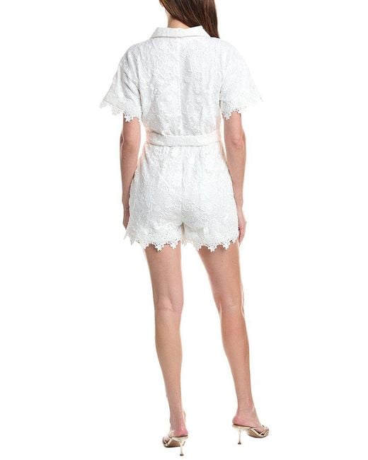 Line & Dot White Tosca Romper