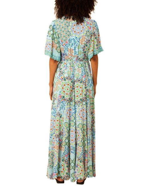 Goya Button Up Maxi Dress Blue - Hale Bob main image 1