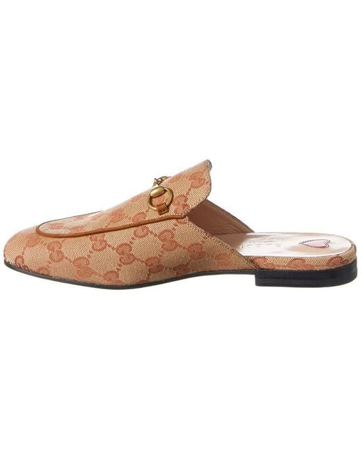 canvas gucci princetown mules