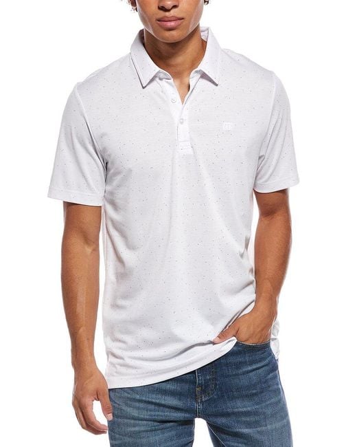 Travis Mathew White Special Trip Polo Shirt for men